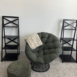 2 Leaning Ladder Shelves 