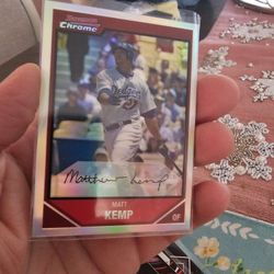 Los Angeles Dodgers Matt Kemp Refractor Juan Pierre Jason Schmidt 07 Bowman Chrome Baseball Cards 