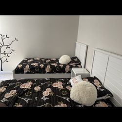 White Twin Headboard 
