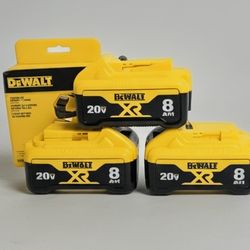 Dewalt DCB208 20V Max XR 8.0Ah Lithium Ion Batterie Li-ion DCB208-2