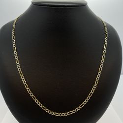 White And Yellow Gold Figaro Chain