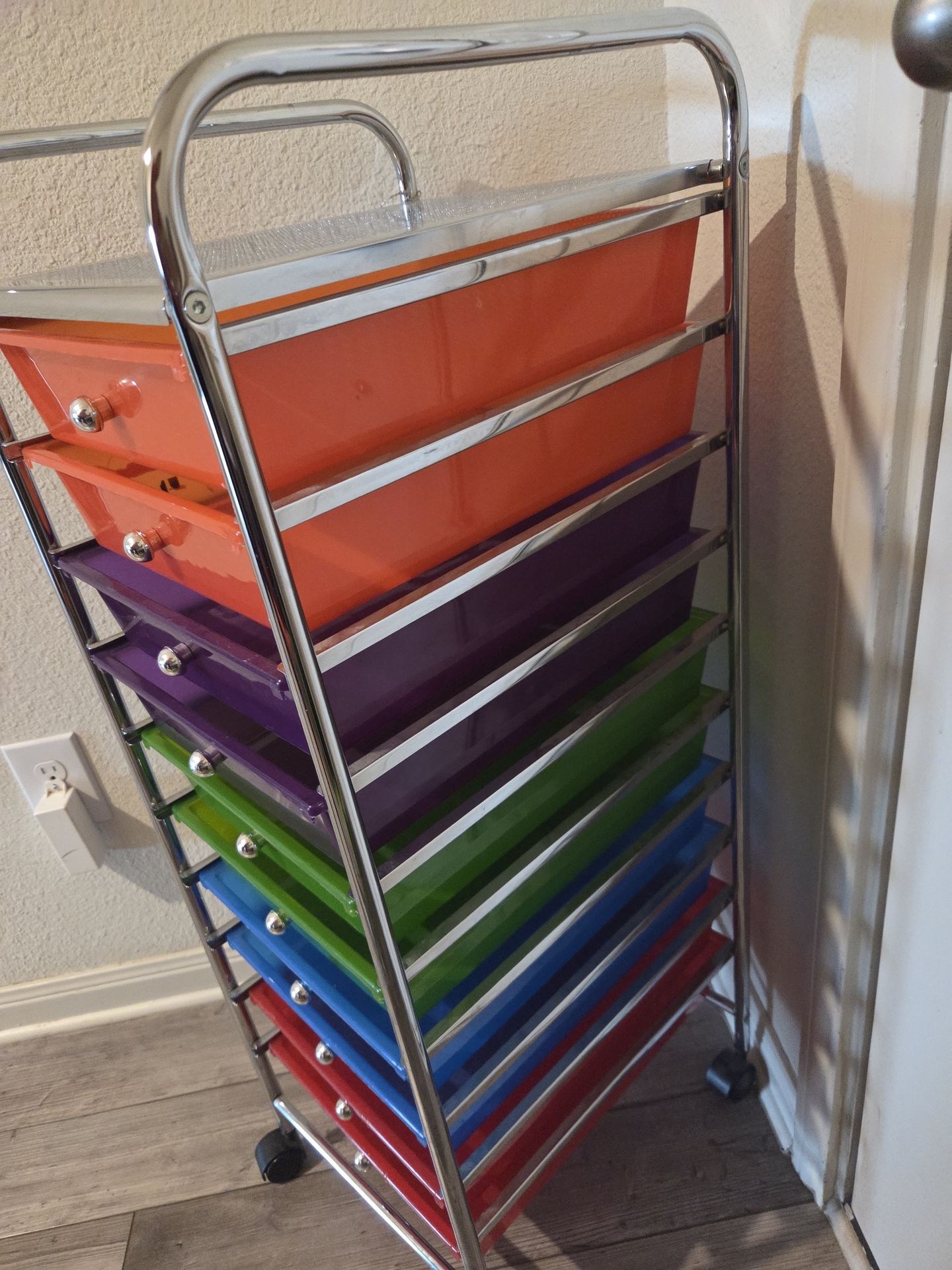 10-Drawer Multipurpose Mobile Rolling Utility Storage Organizer Cart, Multicolor