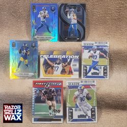 LOS ANGELES RAMS TEAM LOT (7) NFL FOOTBALL CARDS STAFFORD NACUA FAULK KUPP PANINI