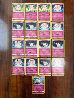Pokemon Clefairy & Clefable Unbroken Bonds & Hidden Fates Non Holo Lot of 17 NM