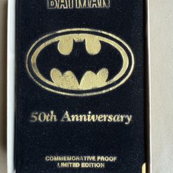 1989 The Joker 1oz .999 Silver Round 50th Anniversary Batman Movie Coin