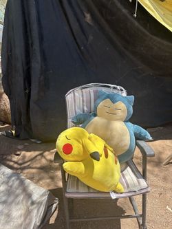 HUGE 24” Pokémon Squishmallows — Pikachu + Snorlax — Like New