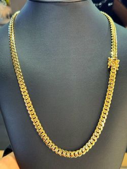 14k solid Yellow Gold Brand new Cuban link 24” Chain necklace 100.4 grams 7.5mm
