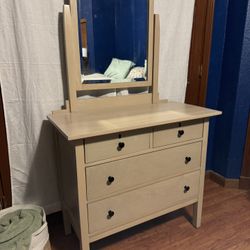 Refinished antique Dresser with mirror