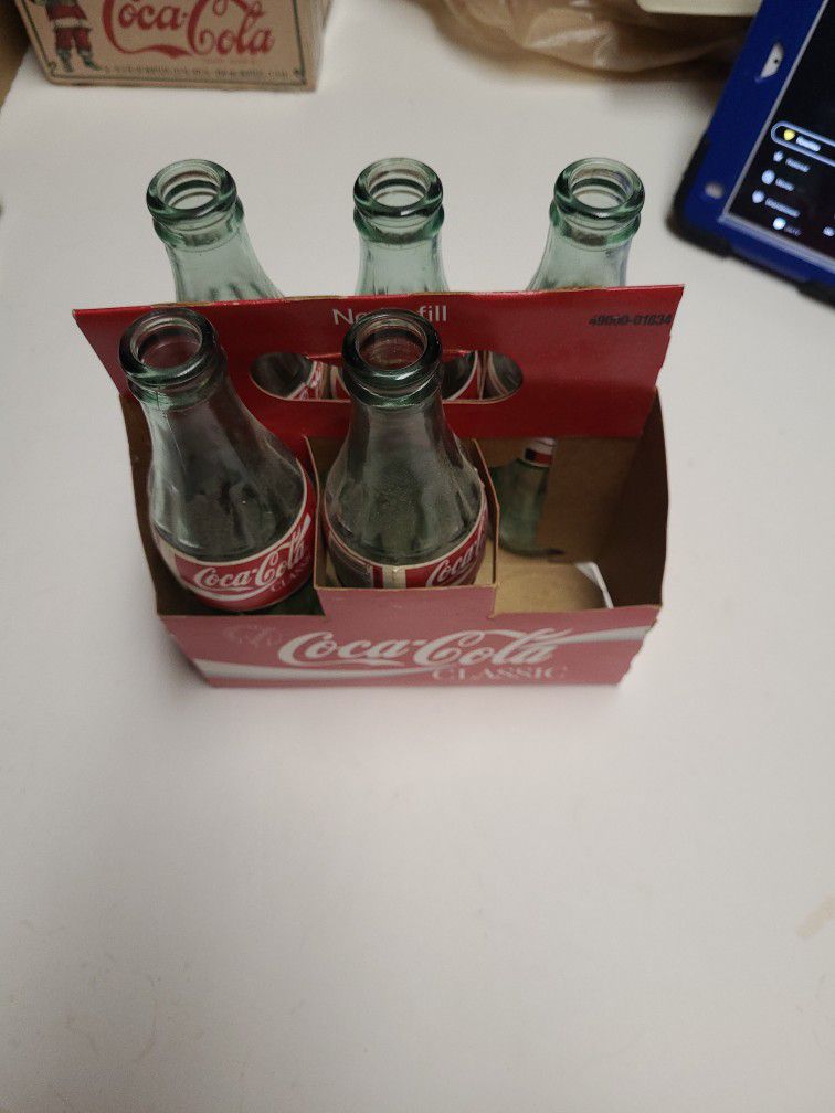 Coca Cola  Six Pack Of 5 Empty Bottles