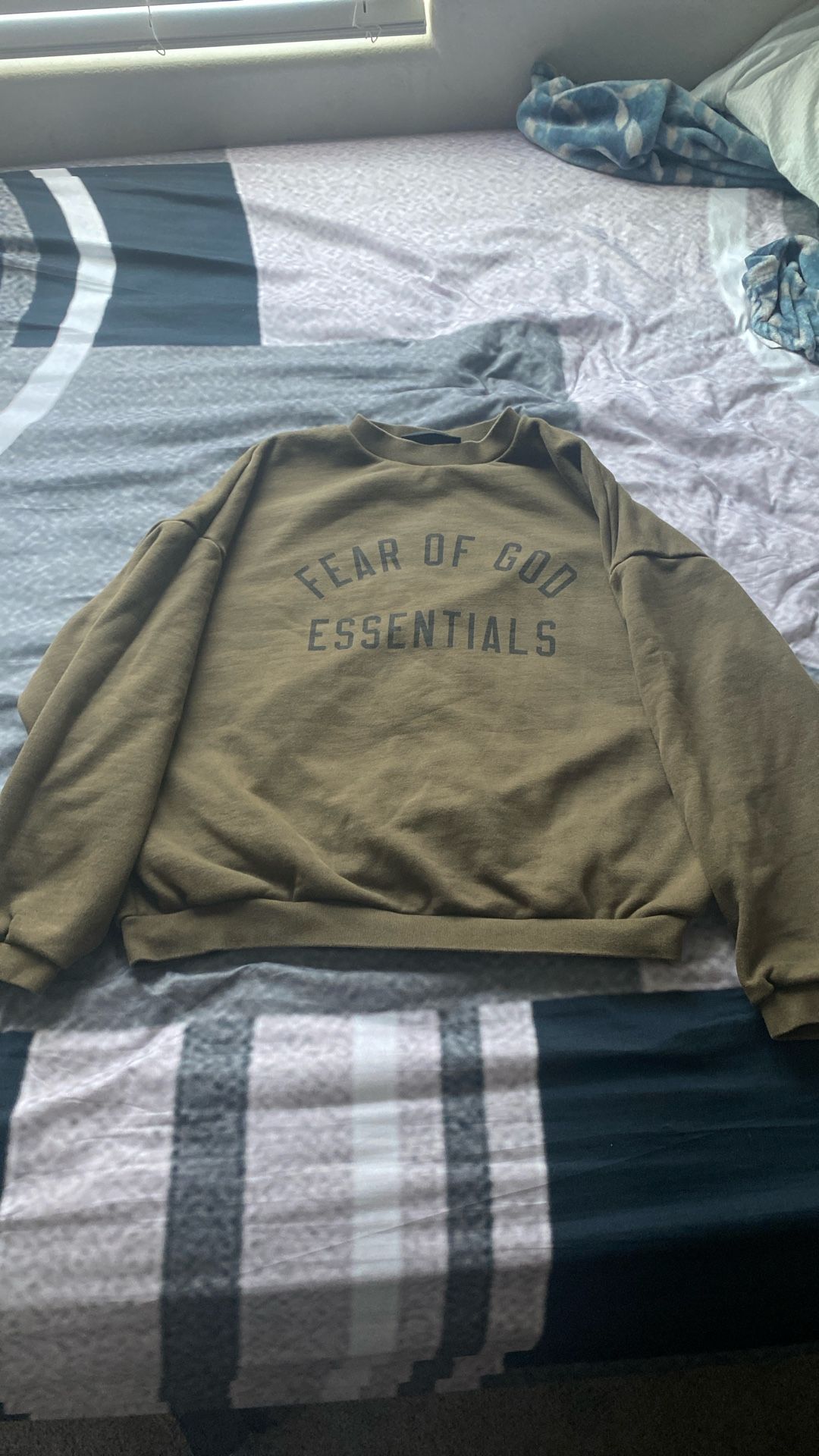 Olive green essentials sweater