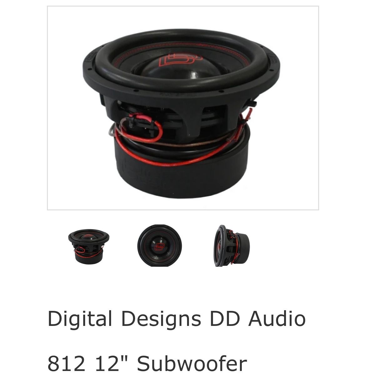 Digital Designs DD Audio 812 12” Subwoofer