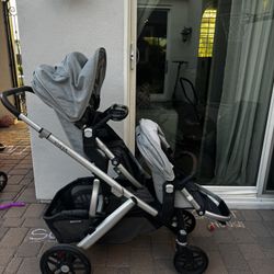 Uppa baby Vista V2 double Stroller And bassinet