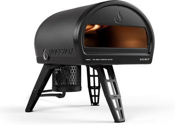 LIKE New Black Gozney Roccbox Gas pizza oven clean stone