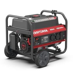 
CRAFTSMAN 3650 Watt Portable Gasoline Generator with 8-in Wheels and Handle -