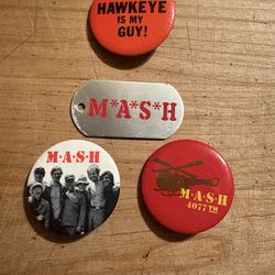 Mash tv show pins the bottom left has been sold  the 3 remaining for 10$ or 4$ each