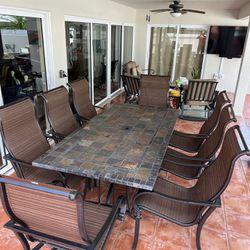 Outdoor Table And 8 Chairs