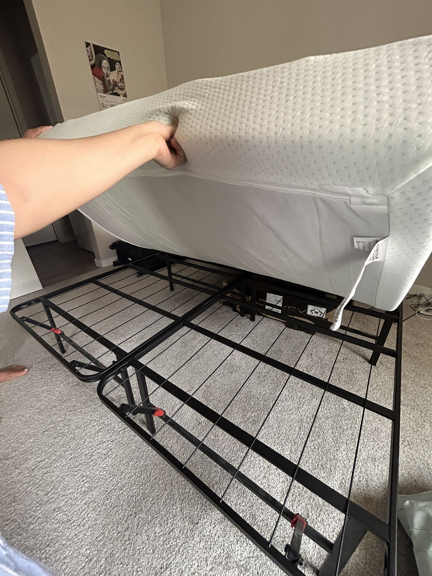 Bed Frame With newly Bought Mattress