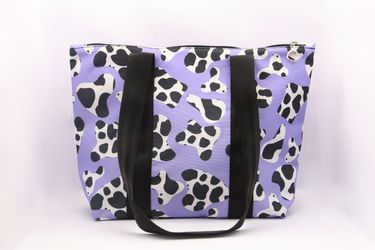 Purple Cow Tote Bag / Weekender Bag