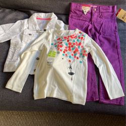 Girl Jacket Jeans And Tshirt SIZE 4 3 Pieces $20 
