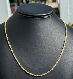 Jewelry 14k solid yellow gold Rope necklace chain 20.00" 2.80mm width round lock