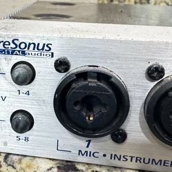The device pictured is a PreSonus Firepod Firewire Interface, a multi