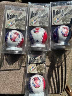Mark McGwire 70 HR Fotoball Commemorative Baseballs x4