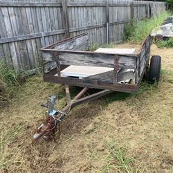 Metal Trailer Box About 6 Ft Wide X 7 Ft Long Box W Diamond Plate Metal Floor 