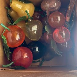 Vintage 1970’s Glass Fruit 