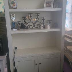 2 White Sturdy Bookshelves