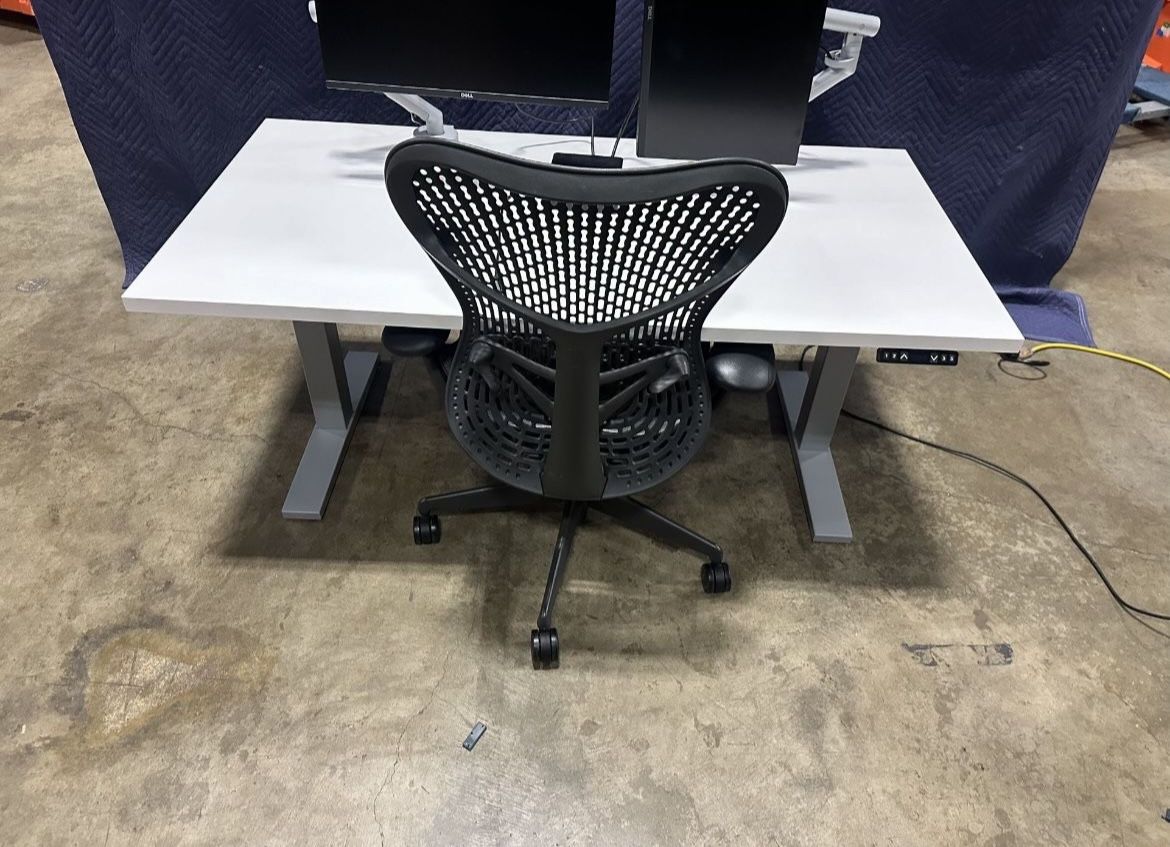 JRB Studio/ Herman Miller 60” Standing Desks! Electric Height Adjustable Sit Stand Desk! We Also Have Herman Miller Chairs And Monitor Arms!