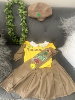 Pot Brownie Costume Set For Couples Weed Girl Scout 