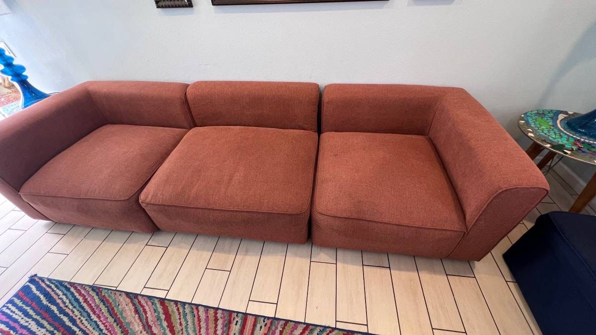 Orange 8’ Sofa