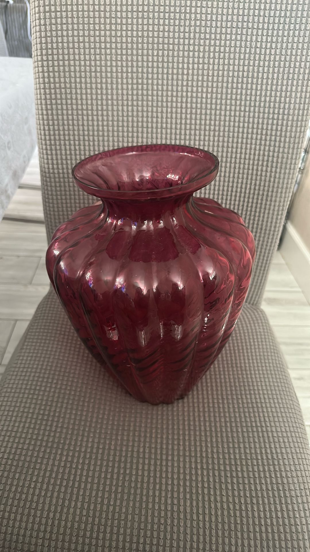 Vintage Pilgrim Cranberry Glass Vase