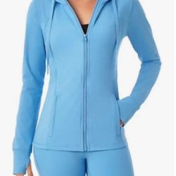 new Members Mark Ladies Everyday Moisture Wicking Full Zip Hooded Performance Jacket XXL