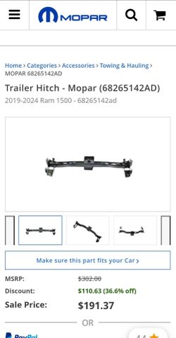 Dodge Ram tow hitch