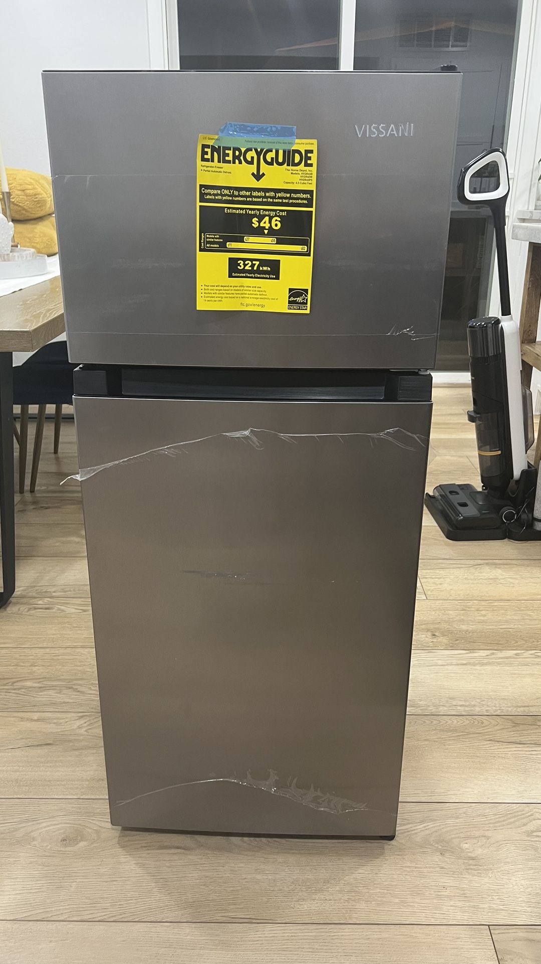 Stainless Steel Mini Fridge- 4.5 Cubic Feet