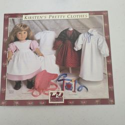 American Girl Doll Dress Patterns Kirsten Pleasant Company Uncut Vintage EUC