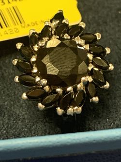 Thai Black Spinel round 2.85ct. Sterling silver size 7
