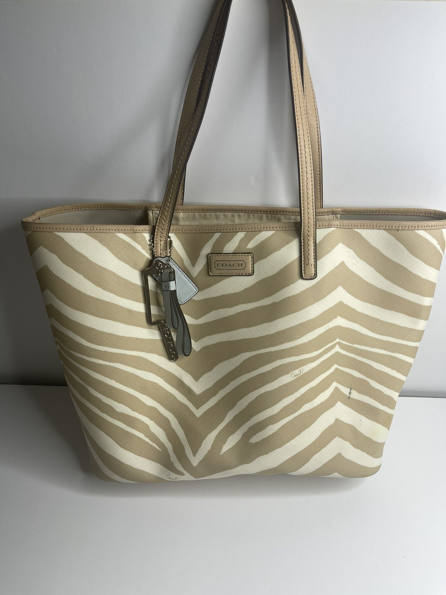 Coach Beige Medium Size Women Shoulder Bag