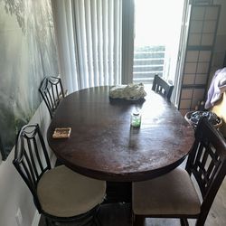 Dining Table + Chairs 100$ Pickup Only