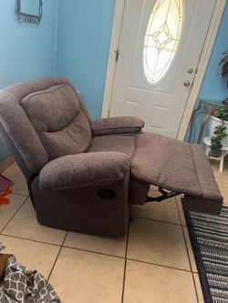 Gray Fabric Recliner Chair