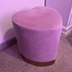 Impressions Vanity Sanrio Hello Kitty Pink Heart Shaped Ottoman