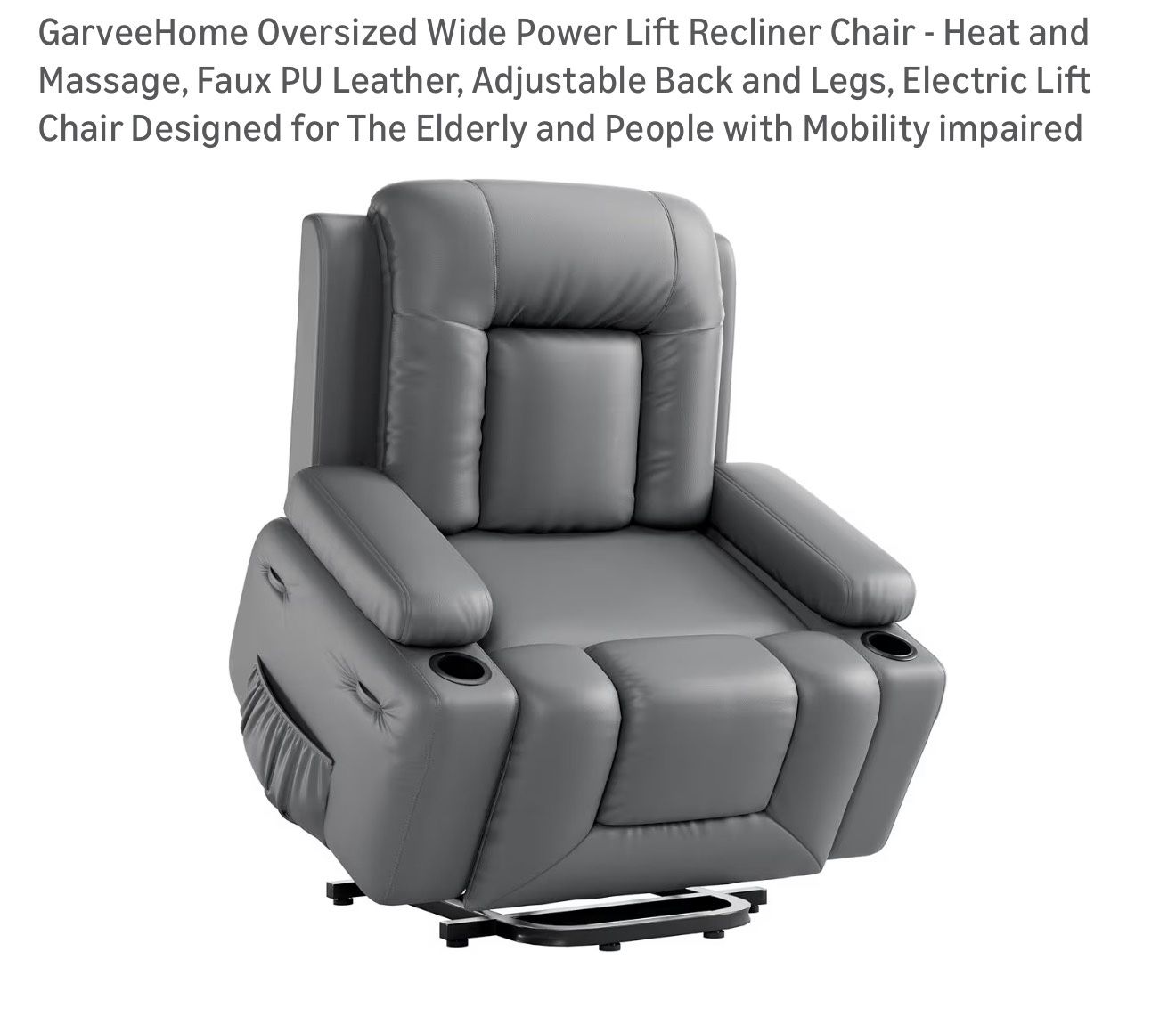 Garveen Home Power Lift Recliner Chair. New. $275
