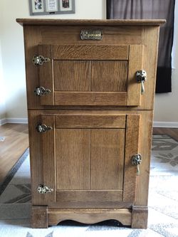 R. Powell Antique Reproduction Ice Box 