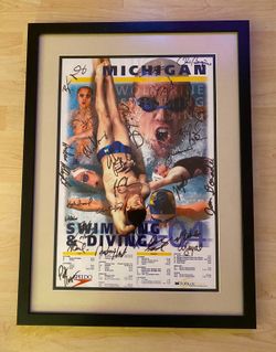2003-2004 University of Michigan Team Poster (Michael Phelps and Multiple Olympians)