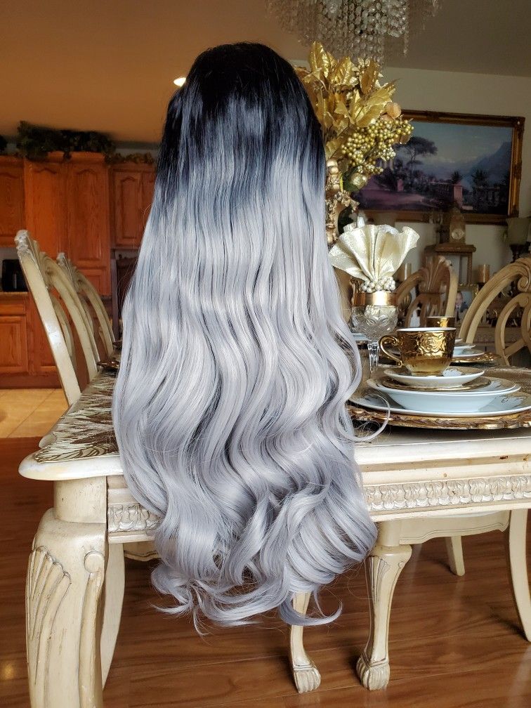 Ombre Back Gray Lace Front Wig