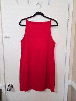 Red cotton dress size L
