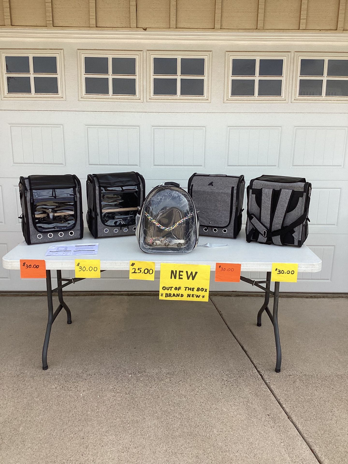 Bird / Parrot Travel Carriers / Backpacks New