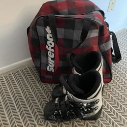 Alpina Ski Boots Size 22–22.5 (267mm) + Surefoot Boot Bag
