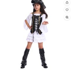 Girls Kids Halloween Costume Pirate Party